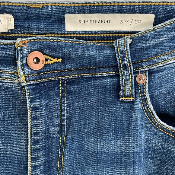 Anthropologie Pilcro and the Letterpress straight blue jeans women size 32 - Picture 4 of 10